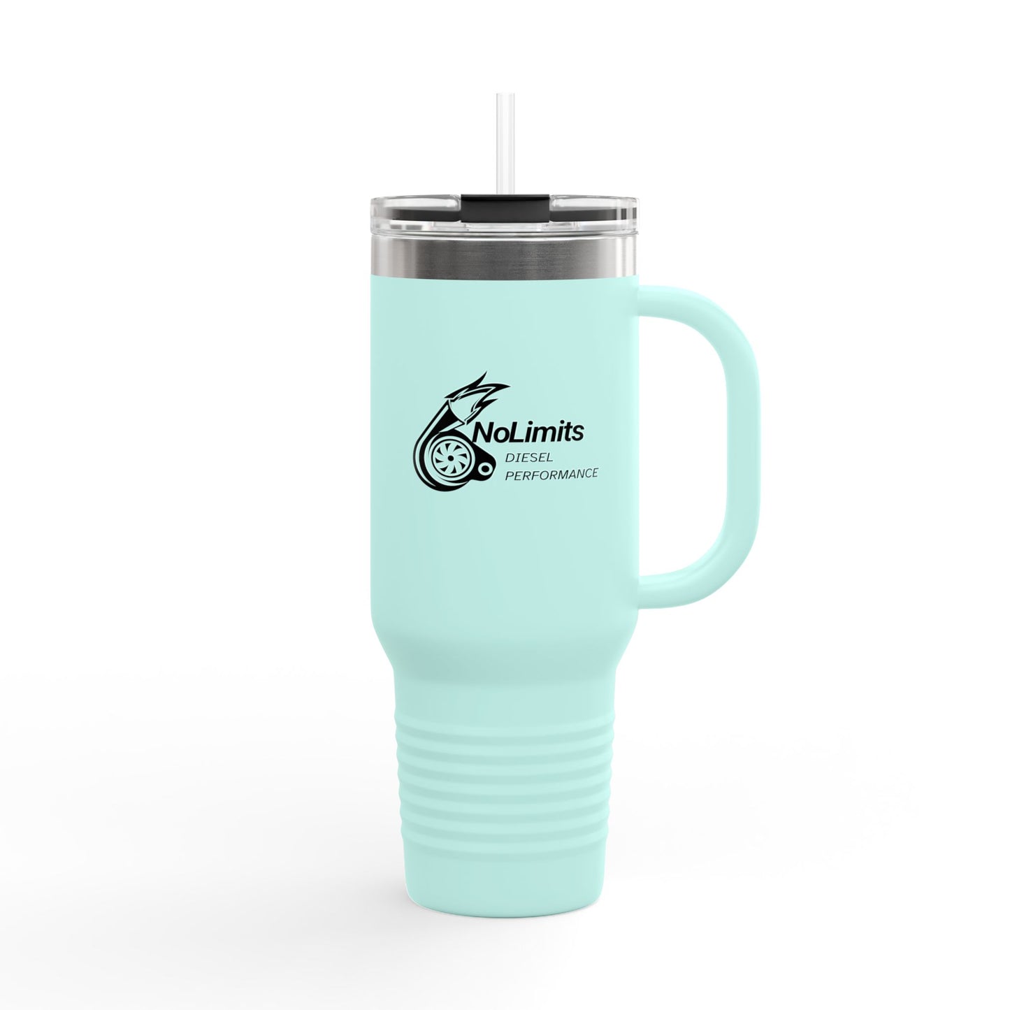 Insulated Travel Mug American Flag Piston NoLimitsDieselPerformance
