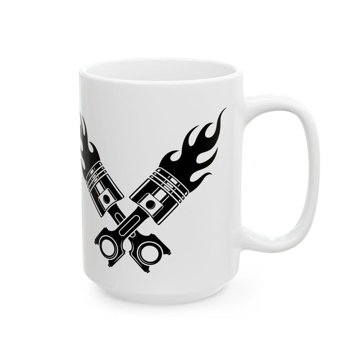 Mug - Fiery Piston Design by NoLimitsDieselPerformance