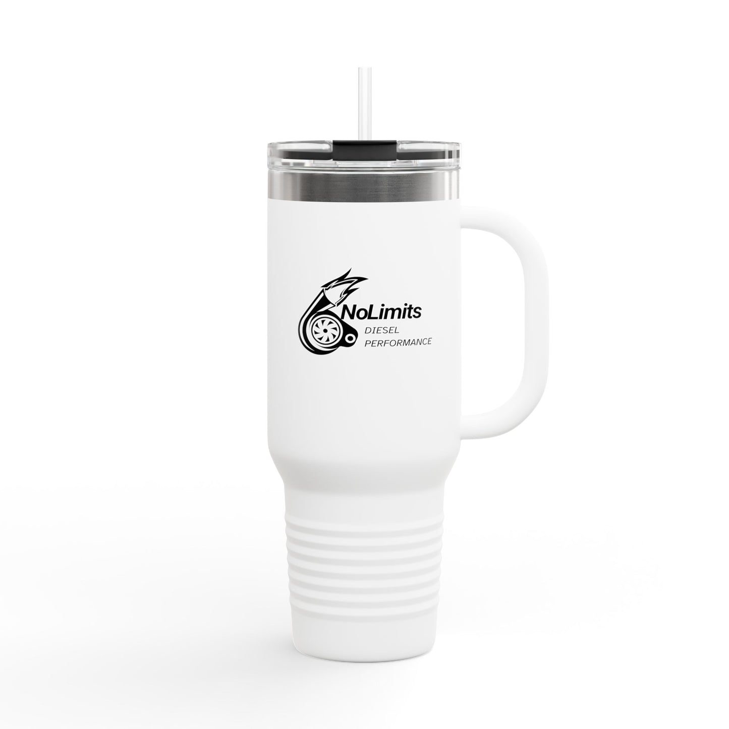 Insulated Travel Mug American Flag Piston NoLimitsDieselPerformance