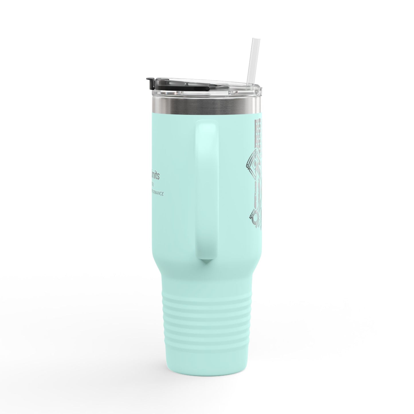 Insulated Travel Mug American Flag Piston NoLimitsDieselPerformance