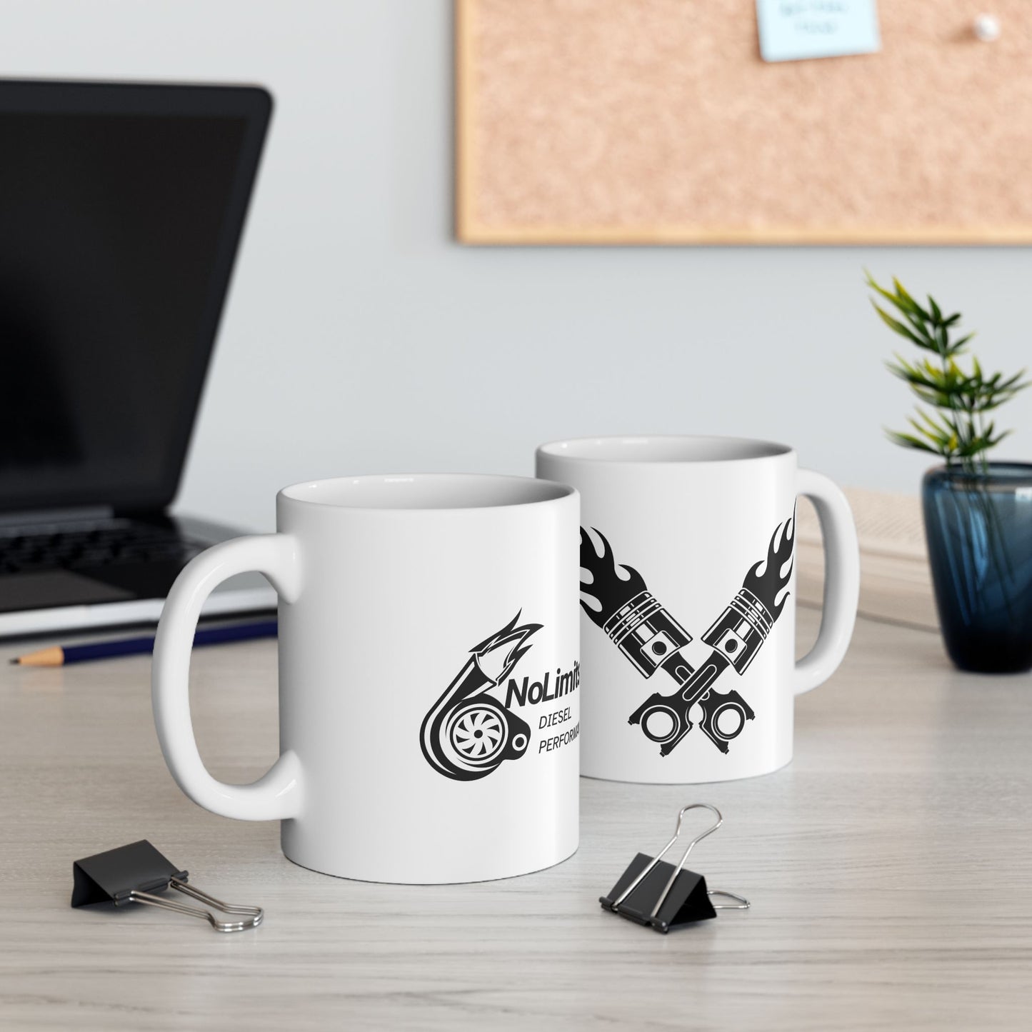 Mug - Fiery Piston Design by NoLimitsDieselPerformance