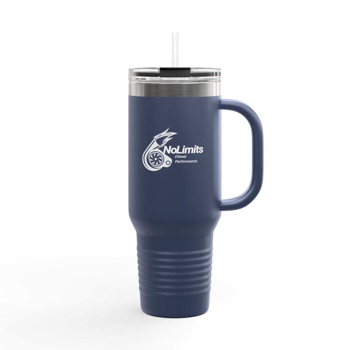 Insulated Travel Mug American Flag Piston NoLimitsDieselPerformance