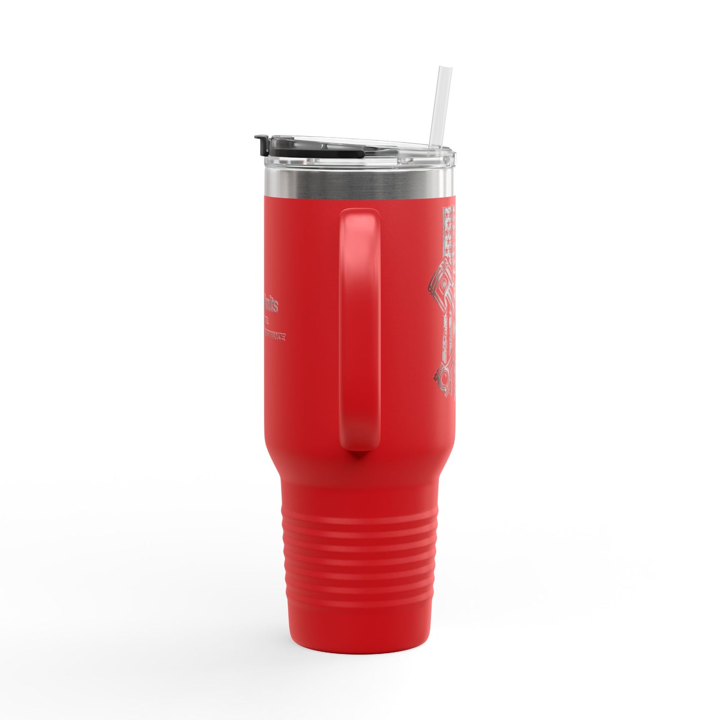 Insulated Travel Mug American Flag Piston NoLimitsDieselPerformance