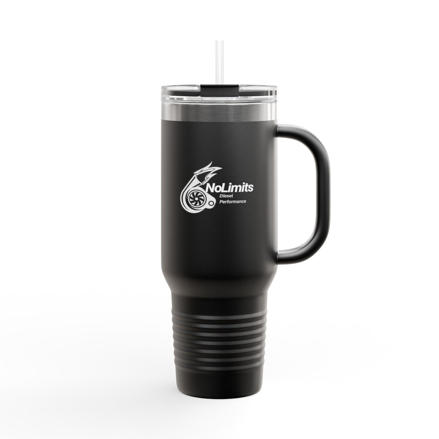 Insulated Travel Mug American Flag Piston NoLimitsDieselPerformance