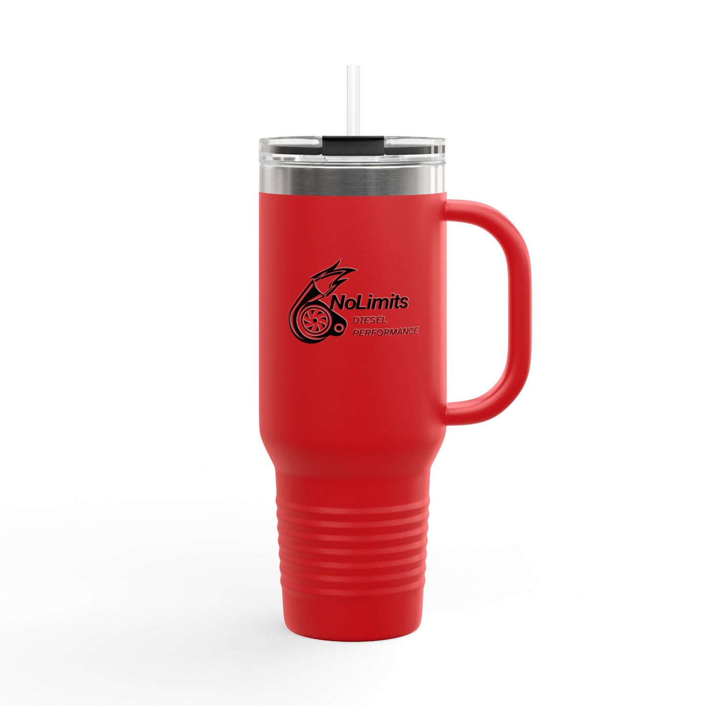 Insulated Travel Mug American Flag Piston NoLimitsDieselPerformance